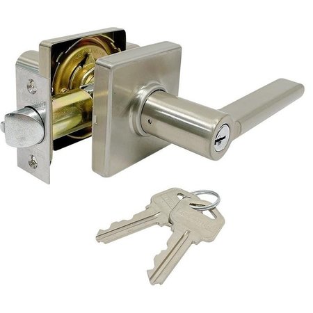 PROSOURCE Entry Lock, Lever, Contemporary, Satin Nickel LS3X200YASR4V24
